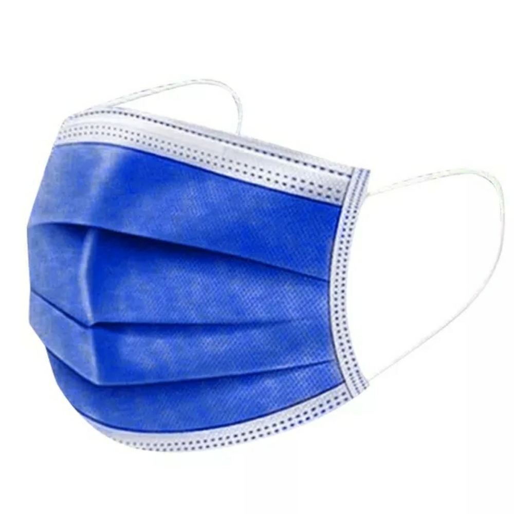 Blue Disposable Face Mask Mouth, Noise Cover.